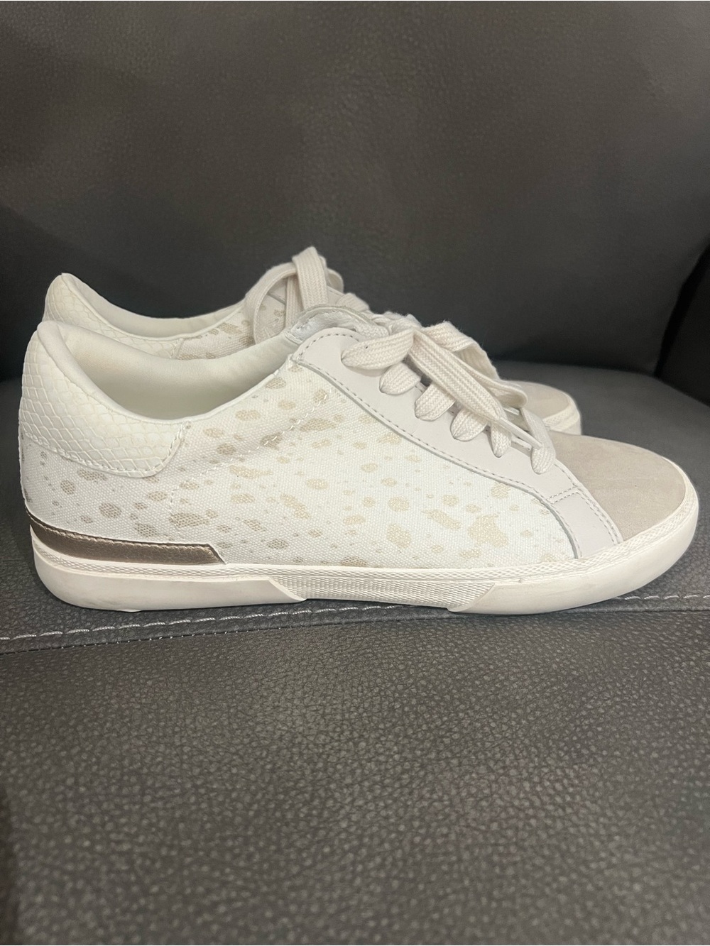 Women's A New Day Ivory Casual Lace-Up Sneakers